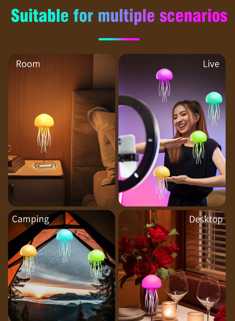 JellyFish LED lamp - Relaxation & light at the touch of a button - Image 3