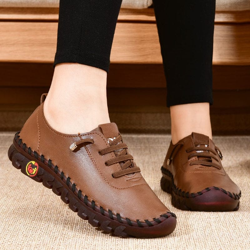 Leather Flat Slip-On Shoes - Image 10